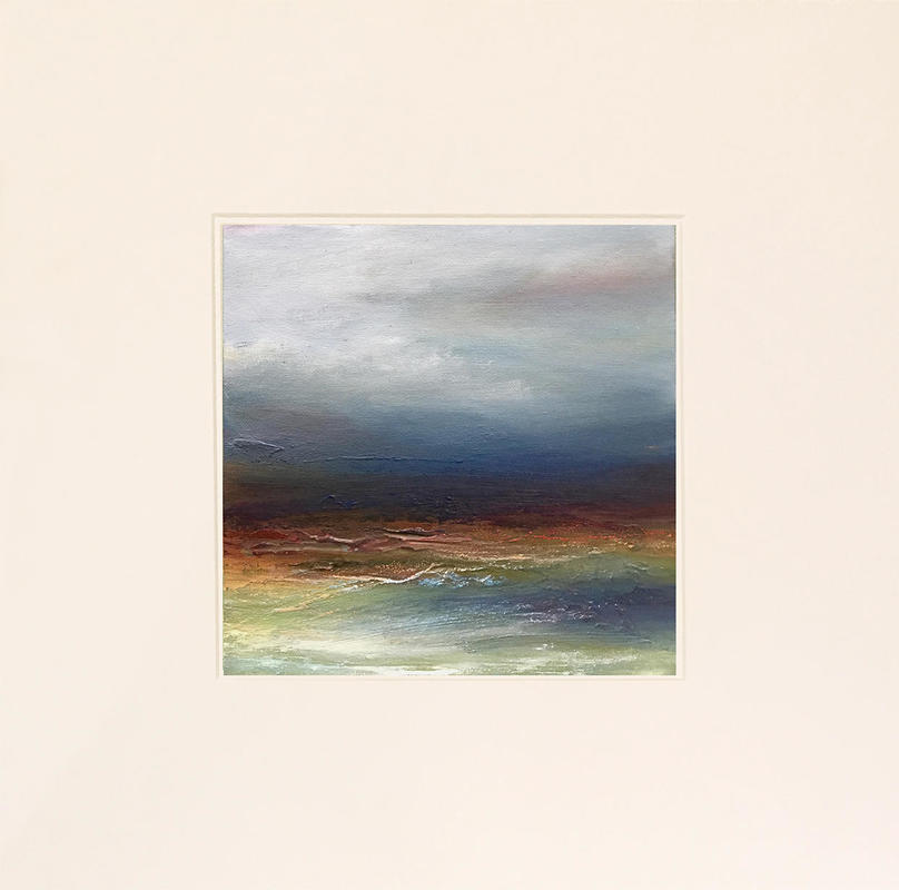 Rusty Seas  Oil on Canvas board, supplied with double mount  Mount: 500 X 500mm. Image : 250 X 250mm  £145