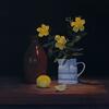 Yellow flowers with lemon - still life