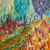 Along the Path (this fantastic painting is 120cm x 100cm - must be seen in reality)