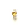Citrine Trillion and Etched Sterling Silver Statement Ring by Magwitchery