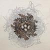 NID DE CHENE     Oak leaf and raffia nest print