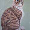 Jo Chesney - Pet Portrait Commission of Fern. Acrylics on a box canvas