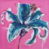 'Flourish' (50x50cm) - contemporary pop art style bold Lily painting