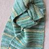 Hand knitted cotton scarf - Hesitant Hellebores