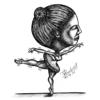 Day 23: 'Ballerina' (2020) / Pen Sketch / Freestyle Character Series / Copyright © 2020 Vijay Panchal. All Rights Reserved 