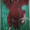 Big Hen.   Acrylic on Canvas.