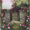 Sleeping Beauty Gates - painted fabrics, machine stitching, applique with my own poem 