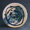 Blue and yellow spiral plate - small, 21cm, £250