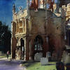 St Mary's, Hitchin. Watercolour