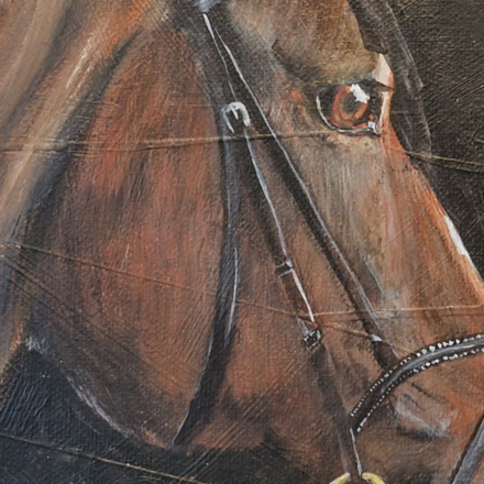 Brown horse acrylic painting by Sally Taylor
