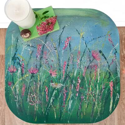 Floral hand painted side table
