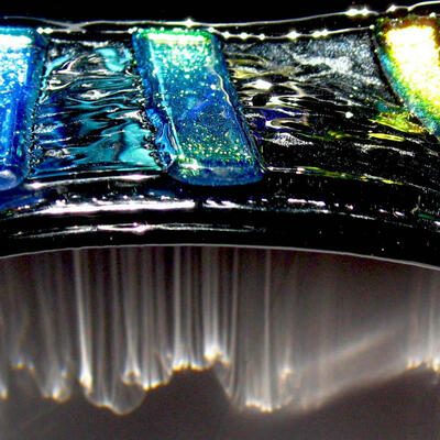 JHSglass - Jenny Hoole - Waterfall bowl 24 x 24cm