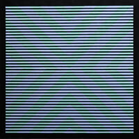 Geometric op art abstract painting black blue green white stripes