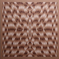 Geometric abstract op art monochrome painting in browns