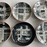 Black and white plate series