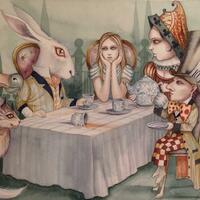Original watercolour- Mad Tea Party