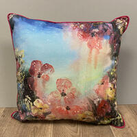 Red Whimsy Square Cushion - available on Etsy