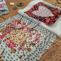 Meditative Stitching - textile book in progress