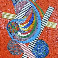 Mosaic abstract - Bird in a Nest