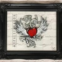 True Love, Fused and Hand Painted Glass Wall Art