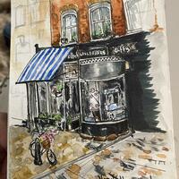 ‘Hemel Old Town’ Watercolour in my A6 sketchbook.  Urban Sketch