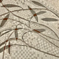 Shadowplay, mosaic from shadow of plants on a wall
