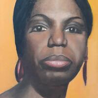 Nina Simone. Oil on canvas, 20cm x 30cm. £60
