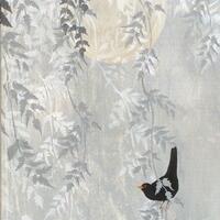 The Blackbird and The Moon 100 x 40cm Acrylic on Canvas