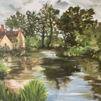 Willy Lott’s Cottage  2022, Oil on canvas 500 x 760mm