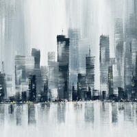 'Abstract City3' Acrylic on Board 50 x40 cm