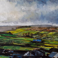 Across to the Moor, oil on canvas, 30cm x 24cm, SOLD