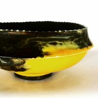 Canary Ŷellow and Bronze bowl 