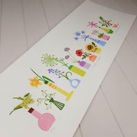 'A Year in Bloom' - linocut print