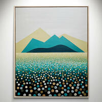'Swiss Peaks' Acrylic on canvas
