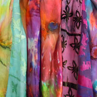 Assorted silk and devore scarves