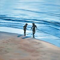Beach Delights Oil painting