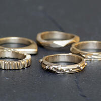 Bronze wax cast rings