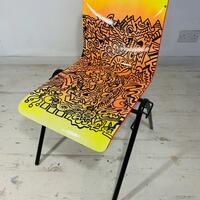 Doodle chair. Hand painted, upcycled. 