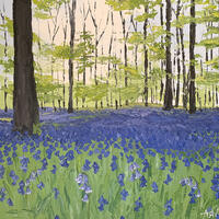 Forest of Bluebells // Acrylic on Stretched Canvas (50 x 50 cm)