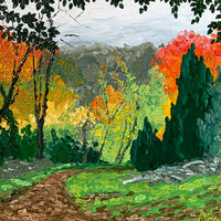 Autumn Landscape / Oil / 20x20cm / Nov 21 / £94