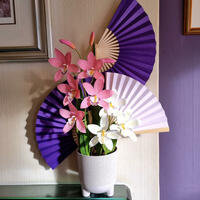 Crepe Paper Cymbidium Orchids with Fans