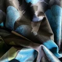 fabric for dark rose scarf in soft velvet 