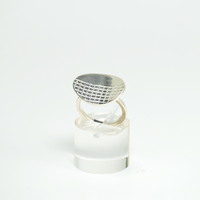 Ring with textile texture, Sterling silver