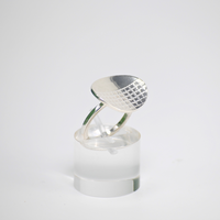 Ring with textile texture, Sterling silver