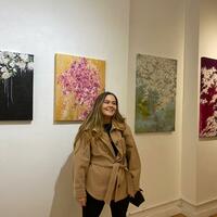 Ruth Davis at her Exhibition in Brick lane Gallery, Shoreditch 