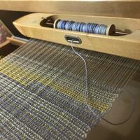 Weaving an art panel on an 8-shaft weaving loom