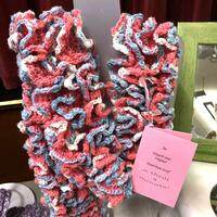 Frilly hand knitted scarf - A Thrill a Minute