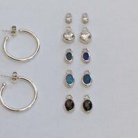 Hoop Earrings with Optional Attachments 