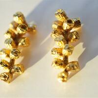 Gold eucalyptus earrings 12 pods by Teague