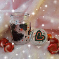 Hand painted jar available to buy from my store art-bylindagail.craftersmarket.uk